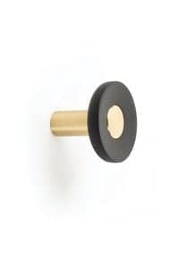 Patère Zoot Doré brossé / bois noir laqué mat