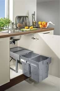 Poubelle coulissante rétractable 32 L Pour meuble de 400 mm