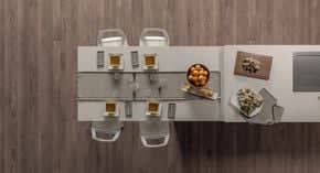 Ferrure coulissante pour plan de travail ou table VOILA