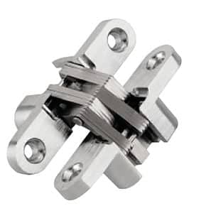 Charnière 180° pour allonges type Papillon Pour plateau d'épaisseur : de 18 à 25 mm