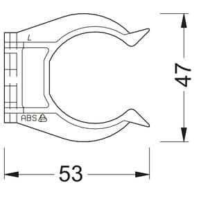 Clips simple 224 en deux parties Pour pieds de diamètre : 34 mm