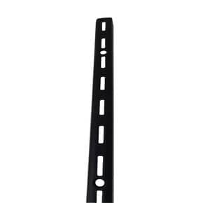 Crémaillère simple perforation au Pas de 32 Peinture epoxy noir mat décor
