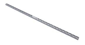 Crémaillère double perforation au Pas de 32 Peinture Epoxy Gris alu