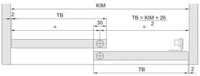 Hawa Clipo 36 HM IS garniture 1 porte bois Inslide