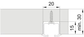 Hawa Clipo 26/36 rail de roulement haut simple