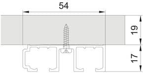 Hawa Clipo 26/36 rail de roulement haut double