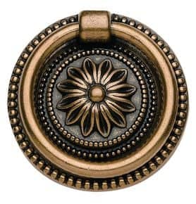 Anneau Louis XVI marguerite Laiton patiné