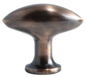 Bouton olive Laiton patiné