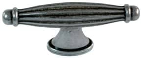 Bouton ROMANTIC clavette zamak Argent vieilli mat