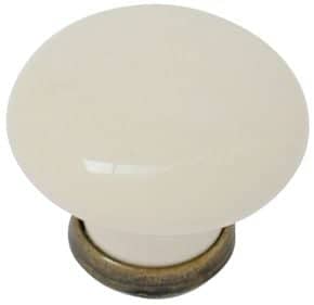 Bouton zamak porcelaine Bronze / ivoire