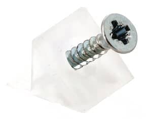 Taquet de renfort plastique transparent
