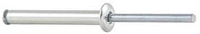Rivet éclaté aluminium / acier tête plate Zingué blanc