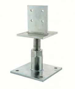 Pied de poteau réglable forte charge-PIBA Acier S253JR (suivant NF EN 10025)