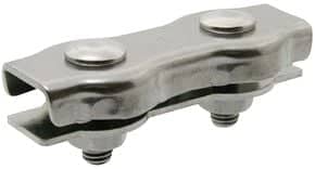Serre câble plat double Inox A4