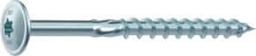 Vis heco topix tête large Torx Acier zingué blanc