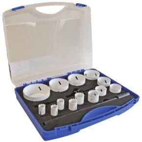 Coffret de 13 scies trépans hss bi-métal