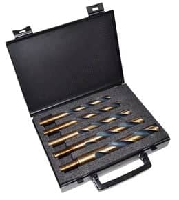 Coffret de 5 forets métaux HSS taillés meulés queue réduite Ø 13 mm
