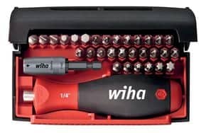 Coffret 30 embouts + manche porte-embout Fente / Phillips / Pozidriv / Torx / 6 pans