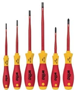 Jeu de 6 tournevis isolés Slimfix Fente / Phillips