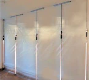 Lot étais télescopiques + bâche anti-poussière Dimension 3 x 5 m