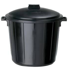 Poubelle plastique avec couvercle 80 L