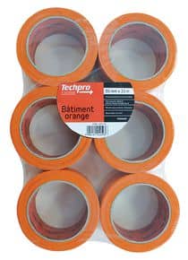 Adhésif bâtiment PVC orange