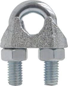 Serre câble étrier Acier zingué blanc