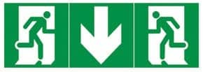 Étiquette de signalisation d'évacuation