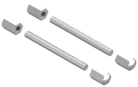 Code 065345 - Kit de fixation double traversant poignée aileron