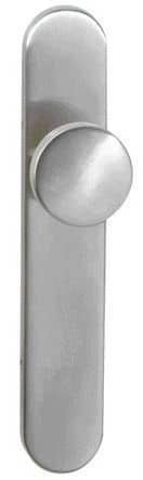 Code 068582 - Demi-ensemble inox sur plaque L 56 bouton fixe