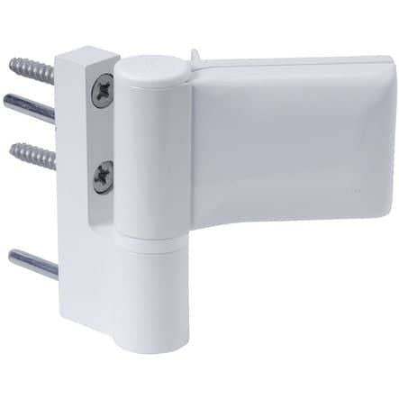 Code 101592 - Paumelle KT-SV poids 80 kg, recouvrement de 15 à 20 mm, contre-plaque 20 mm Blanc RAL 9010