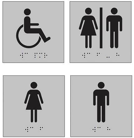 Code 120009 - Plaquette signalétique braille et picto relief