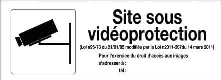 Code 120430 - Panneau affichage vidéoprotection