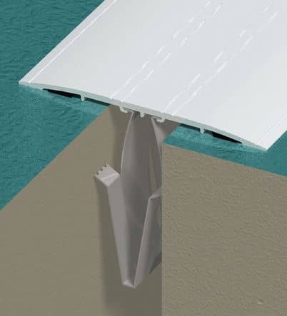Code 121059 - Clipet double pour couvre joints à bords en biseau