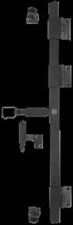 Code 123480 - Espagnolette plate réglable acier zingué noir