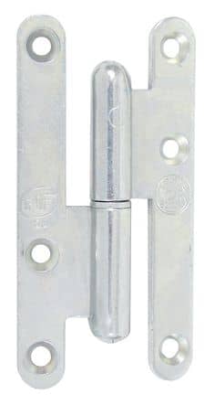 Code 125986 - Paumelle acier zingué blanc bout rond
