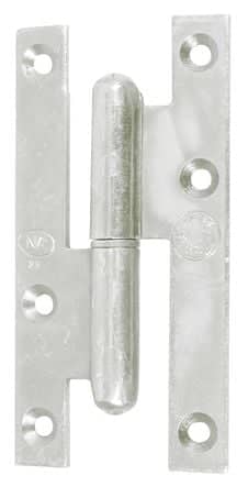 Code 126126 - Paumelle acier zingué blanc bout carré