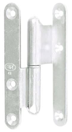 Code 126168 - Paumelle coudée acier zingué blanc à bout rond