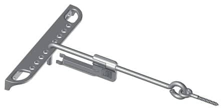 Code 138607 - Crochet crémaillère et bloqueur aluminium