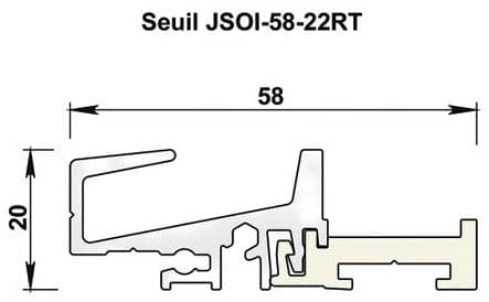Code 139461 - Profil de seuil aluminium JSOI20-58-22RT
