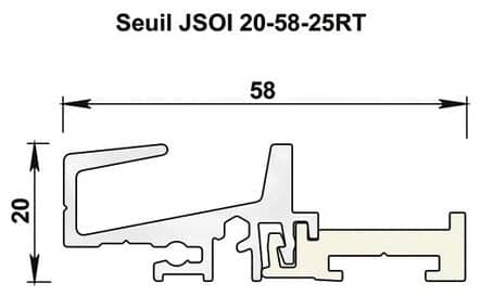 Code 139482 - Profil de seuil aluminium JSOI20-58-25RT