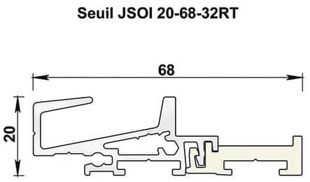 Code 139559 - Profil de seuil aluminium JSOI20-68-32RT