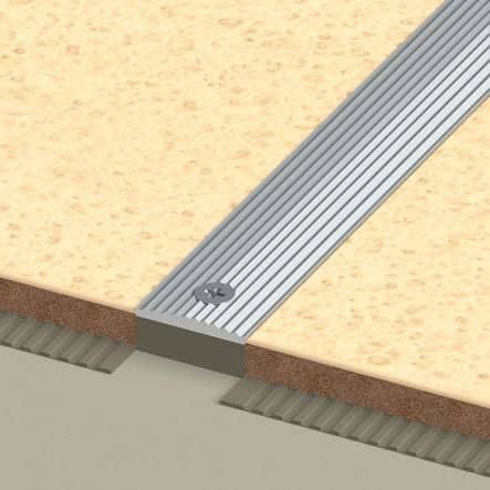 Code 177219 - Profil à encastrer aluminium strié