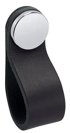 Code 201813 - Cuir noir / pastille chromée