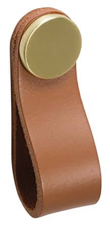 Code 201827 - Cuir beige / pastille dorée