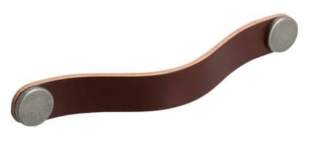 Code 201841 - Cuir marron / pastille vieux fer