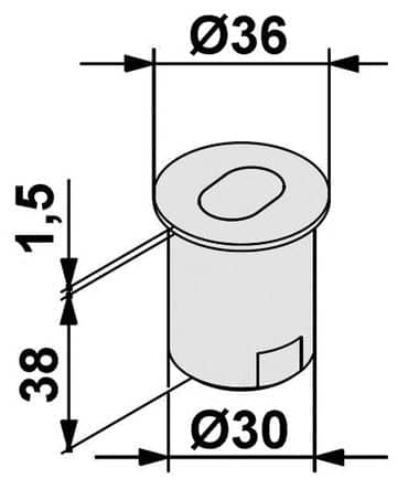 Code 217707 - Douille de sol avec trou Oblong