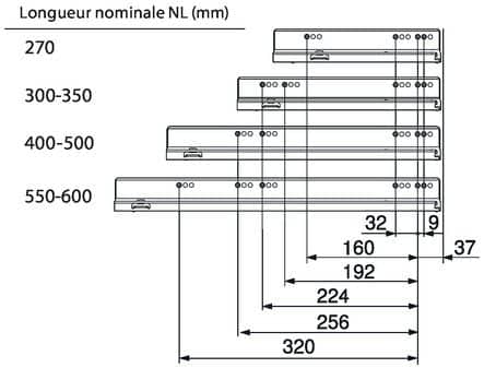 Code 241611 - Coulisses Tip-On Légrabox