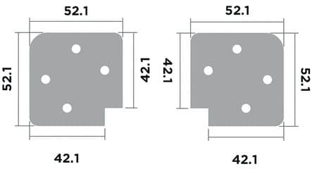 Code 241869 - Equerre d'assemblage d'angle