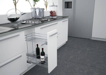 Code 244656 - Panier porte-bouteilles coulissant chromé